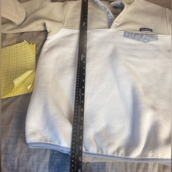 Patagonia Lightweight Synchilla Cream Tan Snap T Pullover Fleece Women’s Size M - Picture 9 of 11